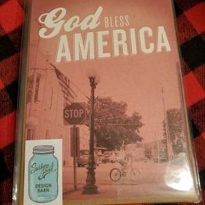 5x7 blank card - God bless America